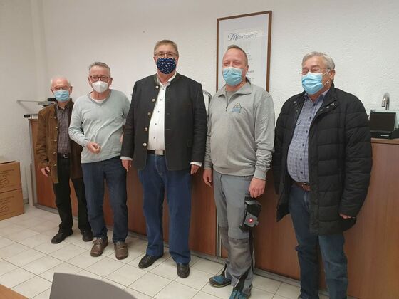 Thorsten Schmalz (2.v.r.) mit Heinz Sill, Hanskurt Fröhlich, Herbert See und Karl-Heinz Dachs
