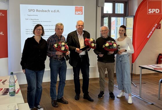 Verabschiedung verdienter Genossen: Wolfgang Lingenau, Dr.Hans-Peter Rathjens und Heinz Sill