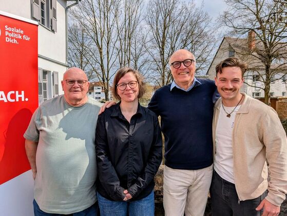 Die neue SPD-Fraktion: Peter Kopp, Claudia Hetjes, Armin Hofmann und Tom Jacob
