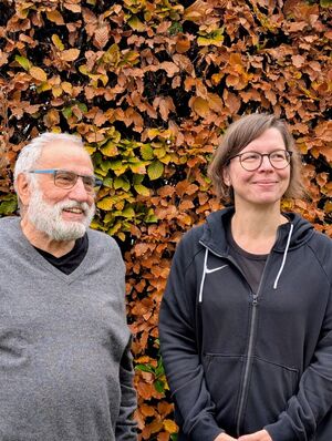 Reinhard Zeidler und die Parteivorsitzende Claudia Hetjes