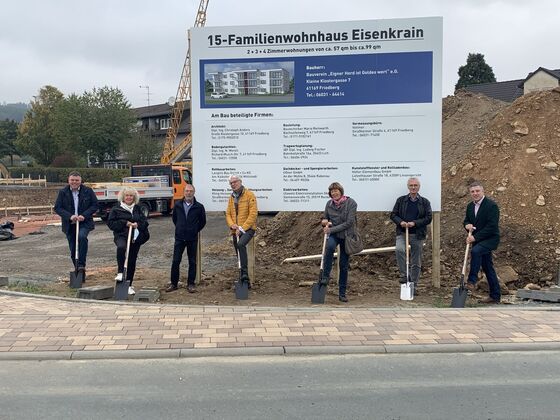 Spatenstich zum Bauprojekt Eisenkrain - Bildquelle Stadt Rosbach