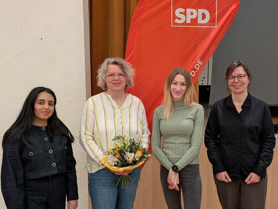Der weibliche Teil des geschäftsführenden Vorstands: Vanessa Khanna, Bianka Stelz, Denise Schäfer und Claudia Hetjes