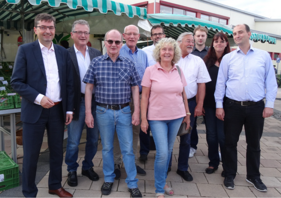 Der SPD-Vorstand auf dem Rosbacher Bauernmarkt