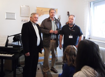 Karl-Heinz Dachs und Herbert See in der Musikschule Musikplatz Wetterau