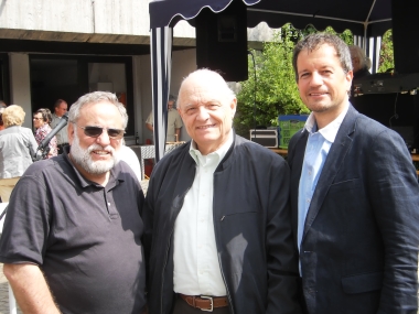 Reinhard Zeidler, Detlef Brechtel und Thomas Alber nach ihren Ansprachen